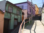 Farbige Häuschen in Valparaíso
