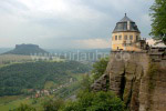 Mauern der Festung Königstein und der Lilienstein