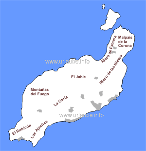 Landschaften und Gebiete auf Lanzarote