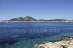 Blick von Sant Elm auf die Insel Sa Dragonera