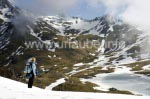 Der grandiose Ausblick auf das Tal mit dem alpinen Angelus Hut