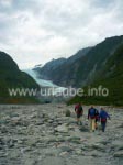 Der Fuß des Franz-Josef-Gletscher im Westland National Park