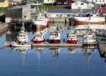 Malerische Fischerboote in Vardø
