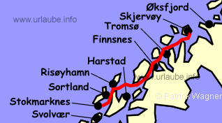 Karte Norwegen Nordwesten