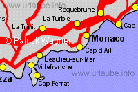 Karte von Menton bis Nizza