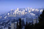 Blick zu den Hügeln von Haifa